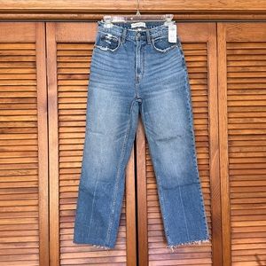 Abercrombie Curve Love Ankle Straight Ultra High Rise Jeans